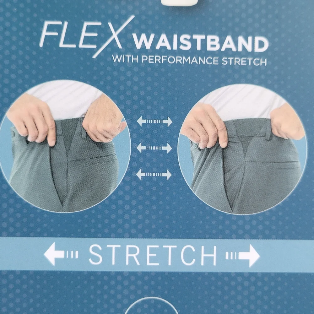 Greg Norman Performance Stretch Men's Pants - Greenish-Gray NEW Flex Waistband